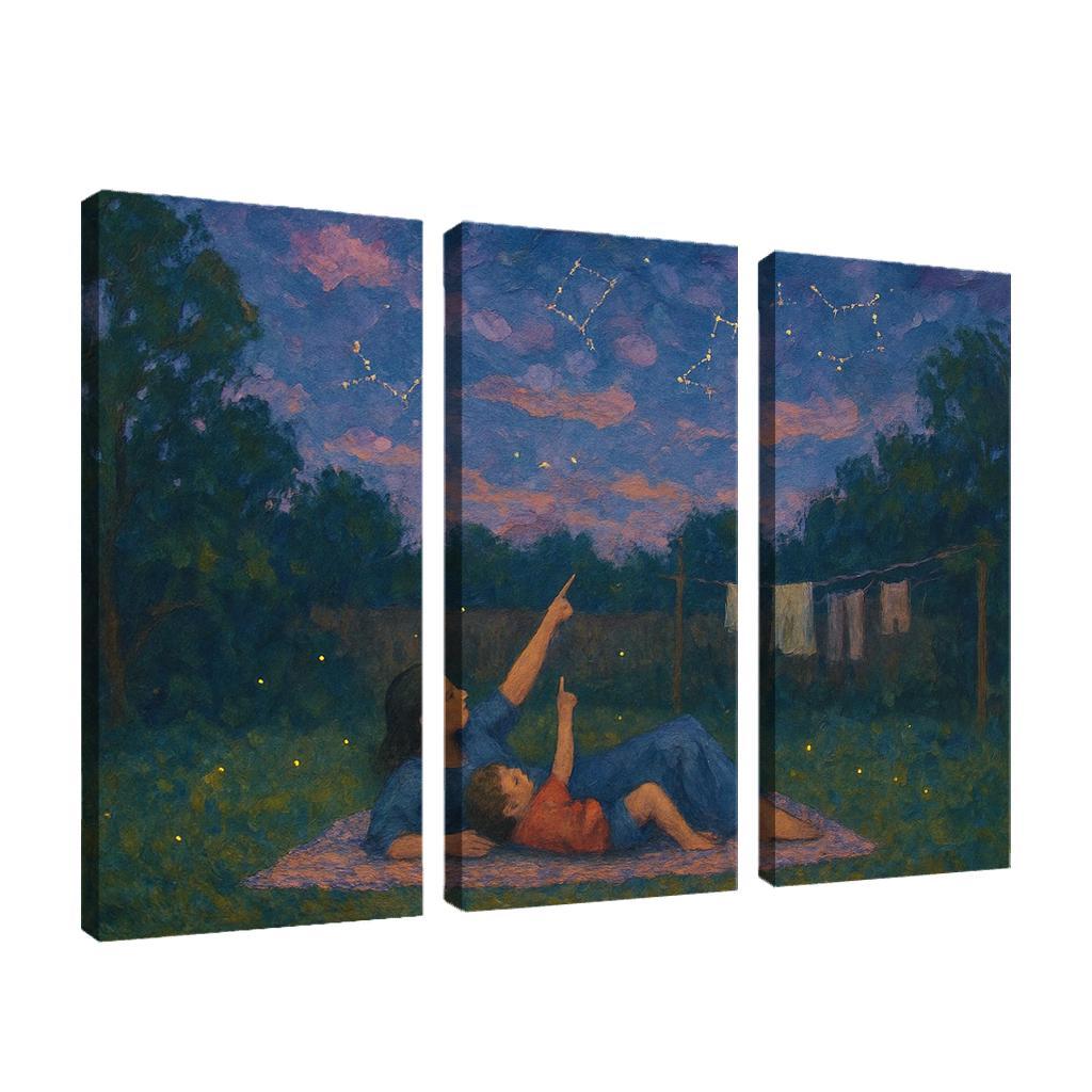 The Patchwork Sky A Mothers Comfort Sewn Into Memory premium artwork frames