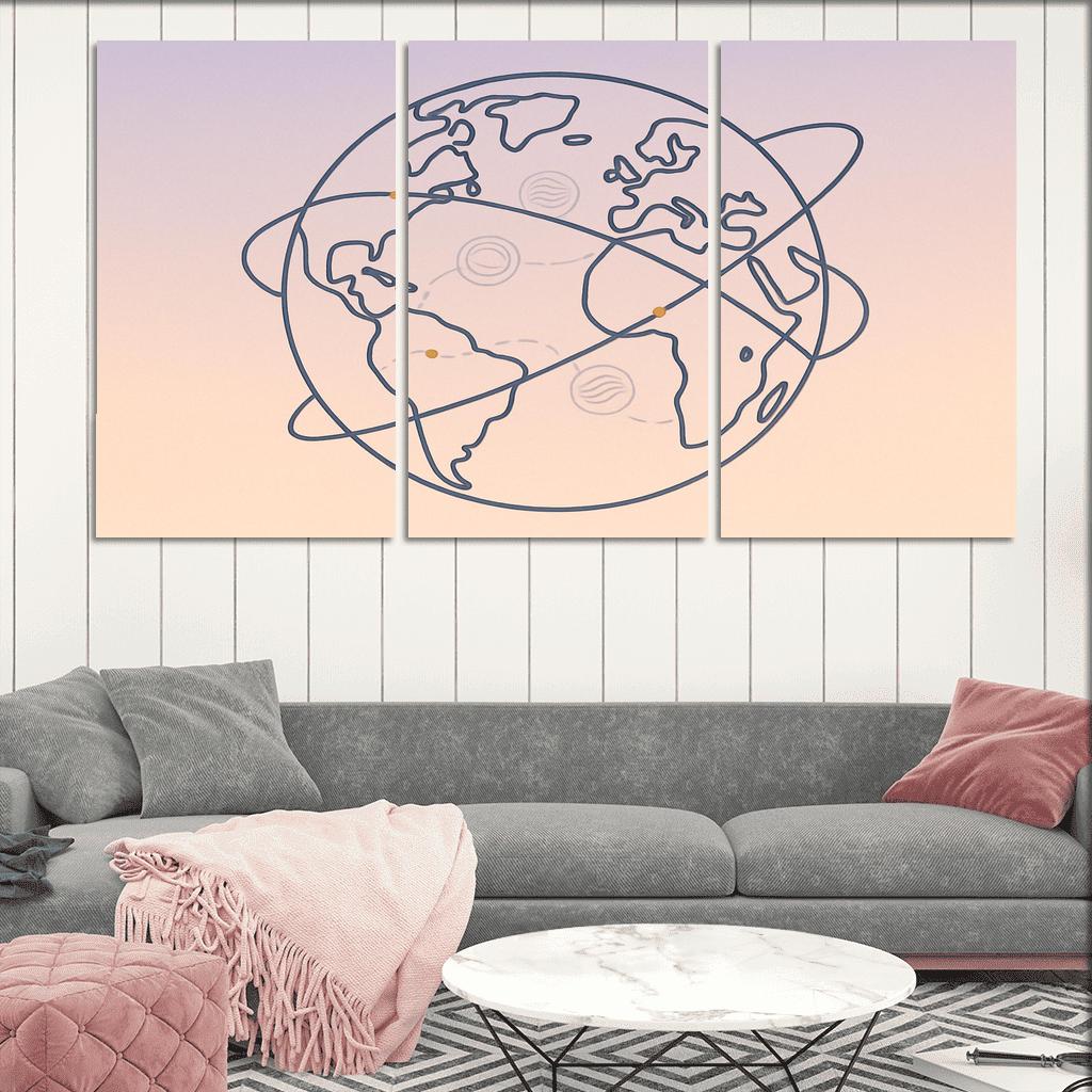 Passport Stamps Of The Skyways home decor