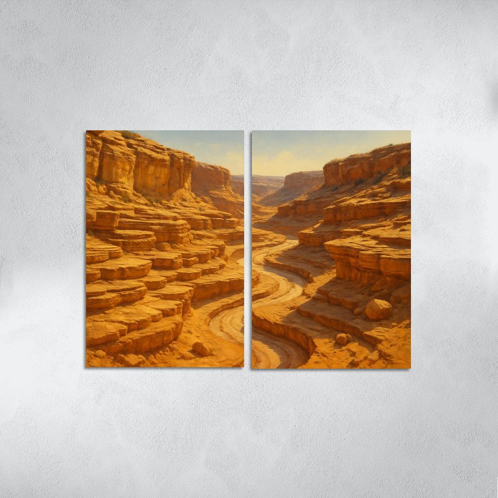 Sunlit Terraces Of A Sandstone Canyon decor