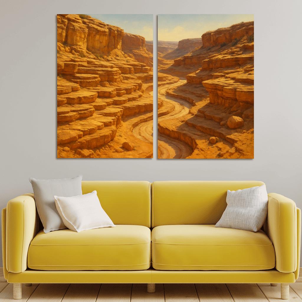 Sunlit Terraces Of A Sandstone Canyon decor