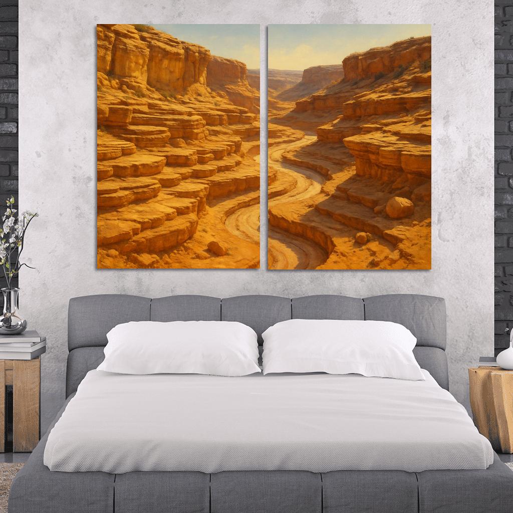 Sunlit Terraces Of A Sandstone Canyon decor
