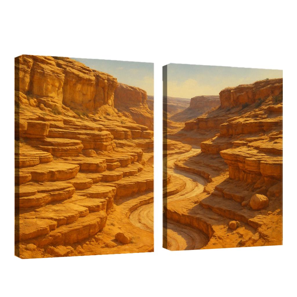 Sunlit Terraces Of A Sandstone Canyon decor