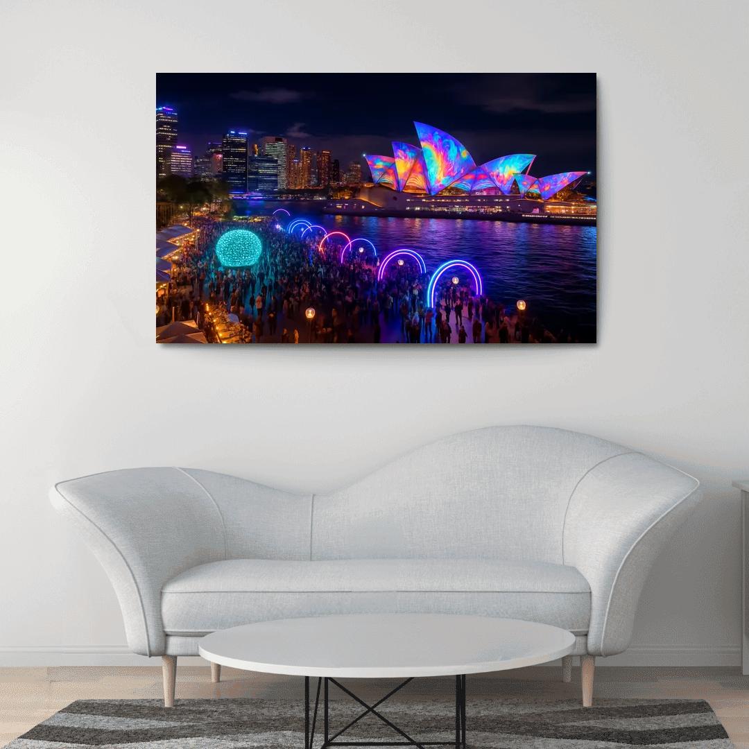 Vivid Sydney - Sydney modern paintings frame
