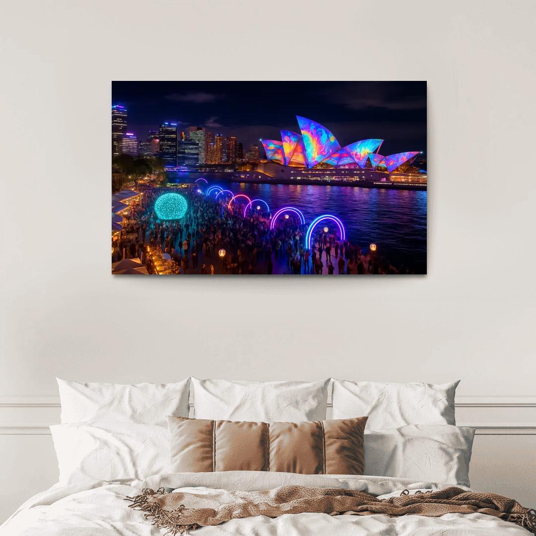 Vivid Sydney - Sydney modern paintings frame