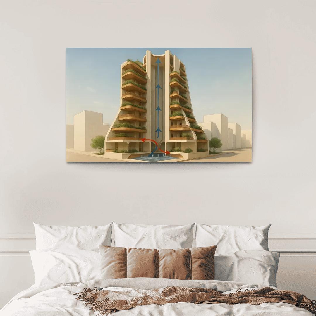 Thermal Chimney Atrium Towers modern paintings frame