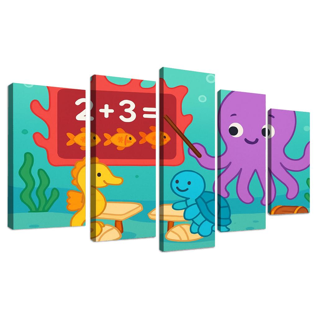 The Coral Classroom With Professor Octopus wall decor