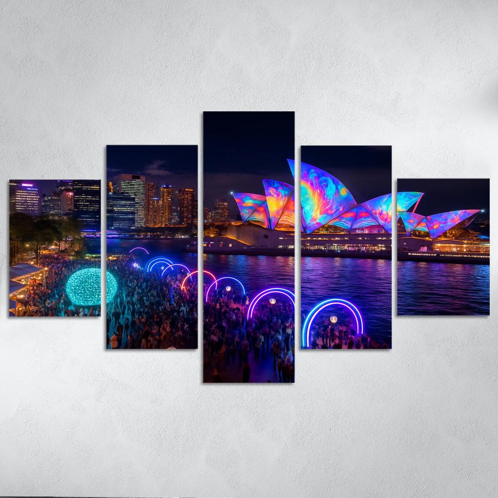 Vivid Sydney - Sydney modern paintings frame
