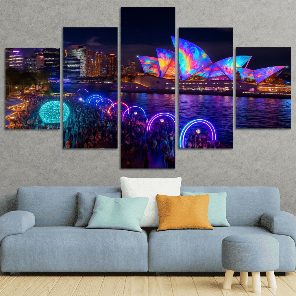 Vivid Sydney - Sydney modern paintings frame