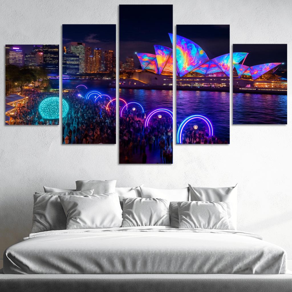 Vivid Sydney - Sydney modern paintings frame