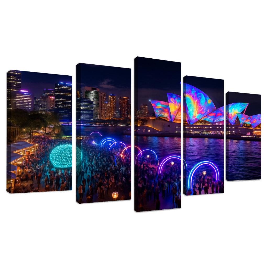 Vivid Sydney - Sydney modern paintings frame