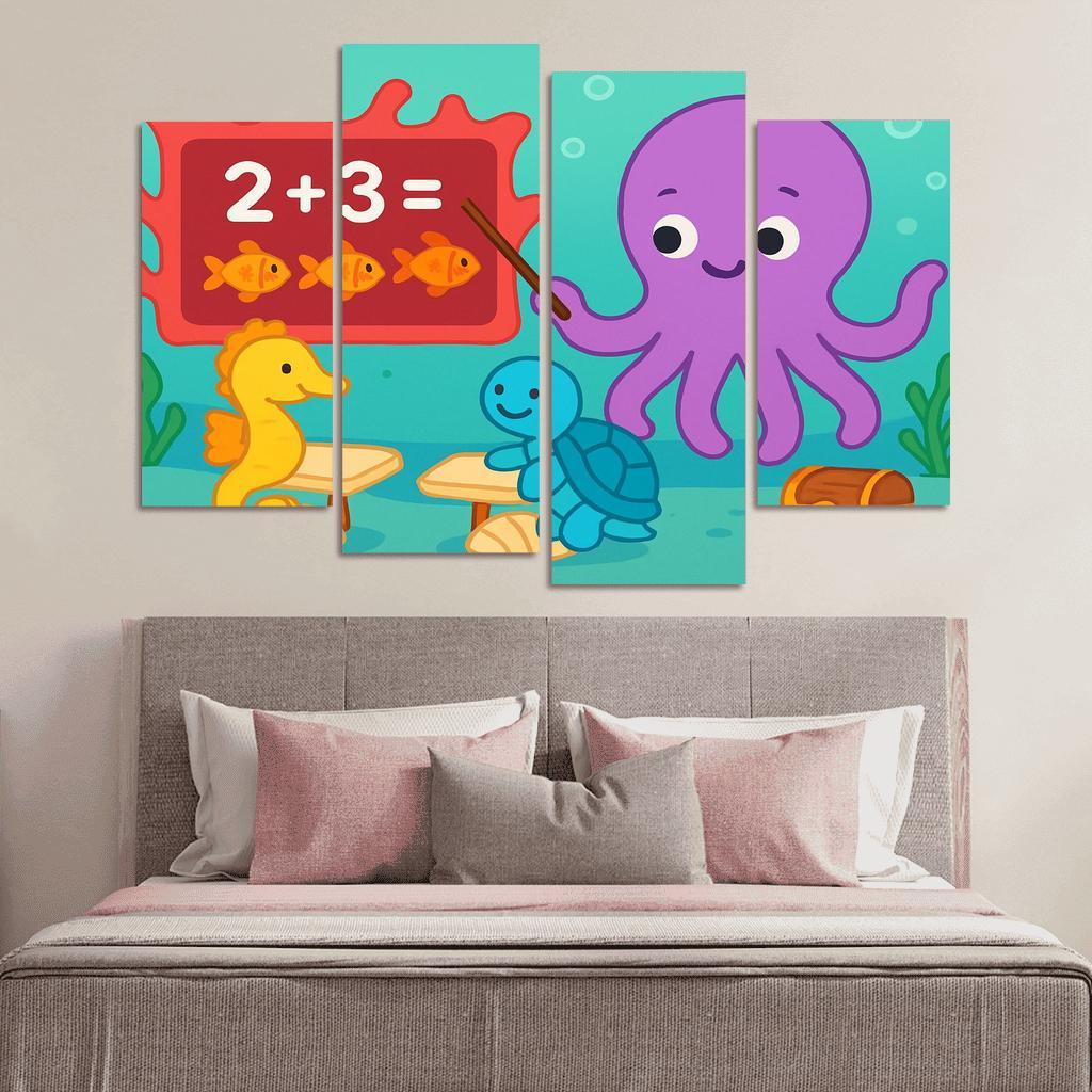 The Coral Classroom With Professor Octopus wall decor