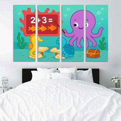 The Coral Classroom With Professor Octopus wall decor