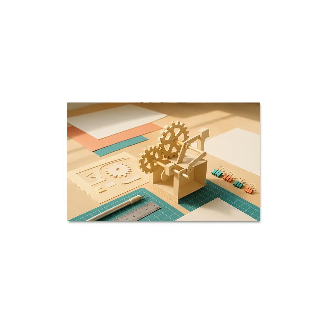 Kinetic Paper Engineering Build Moving Sculptures From Cardstock abstract paintings frame