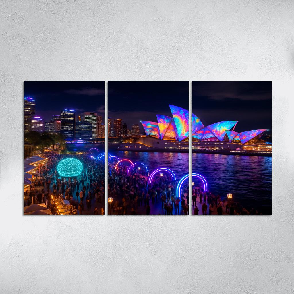Vivid Sydney - Sydney modern paintings frame