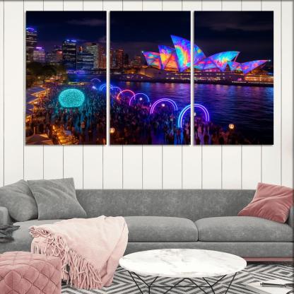 Vivid Sydney - Sydney modern paintings frame
