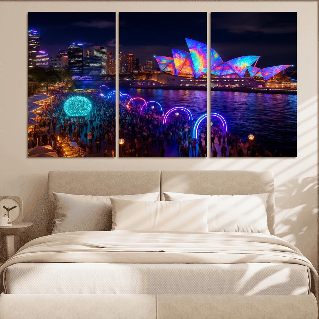 Vivid Sydney - Sydney modern paintings frame