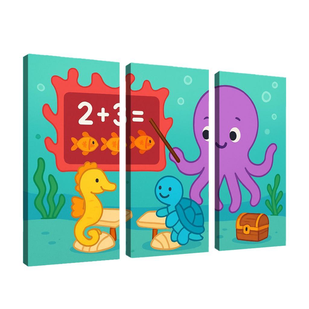 The Coral Classroom With Professor Octopus wall decor