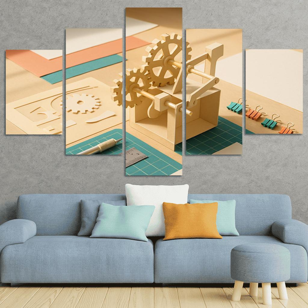 Kinetic Paper Engineering Build Moving Sculptures From Cardstock abstract paintings frame