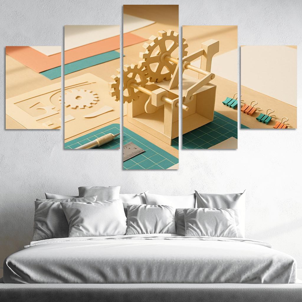 Kinetic Paper Engineering Build Moving Sculptures From Cardstock abstract paintings frame