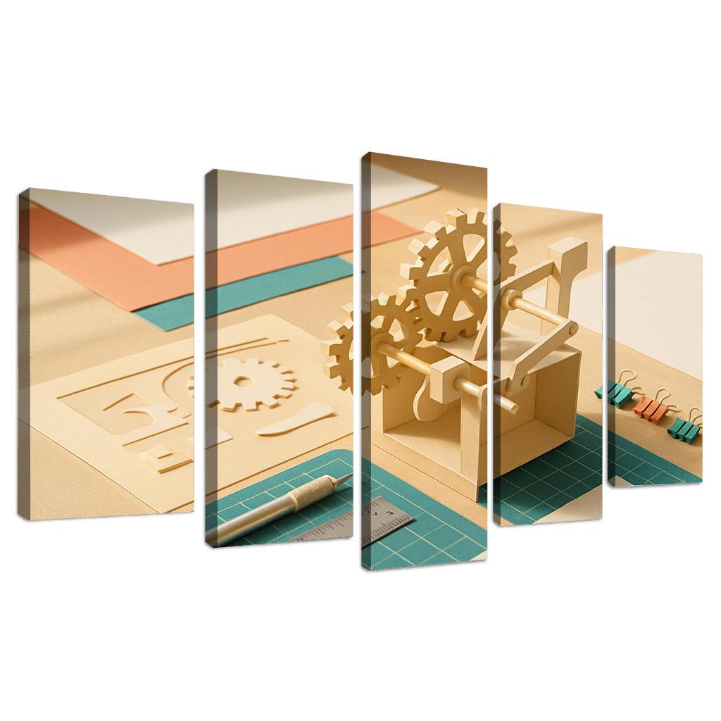 Kinetic Paper Engineering Build Moving Sculptures From Cardstock abstract paintings frame