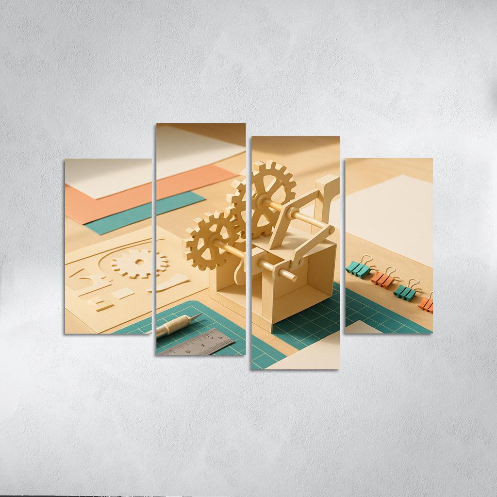 Kinetic Paper Engineering Build Moving Sculptures From Cardstock abstract paintings frame