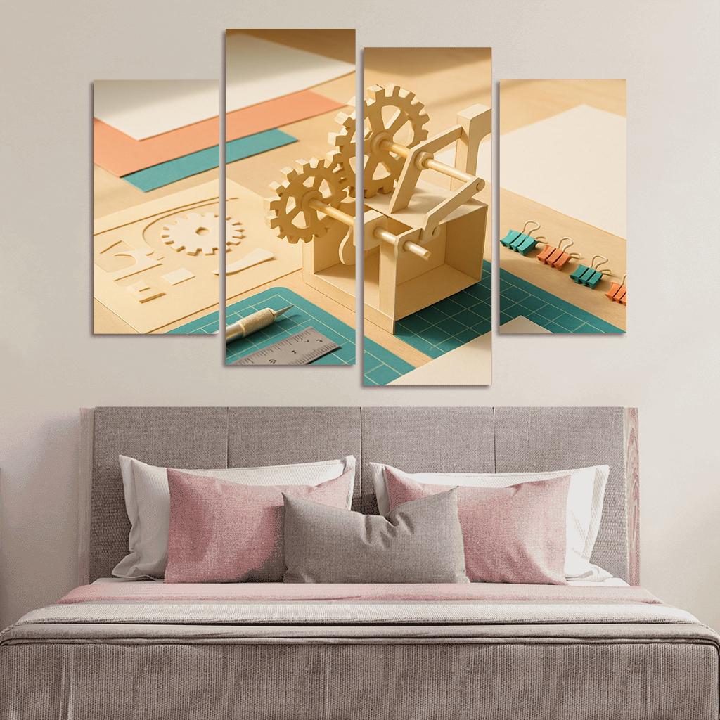 Kinetic Paper Engineering Build Moving Sculptures From Cardstock abstract paintings frame