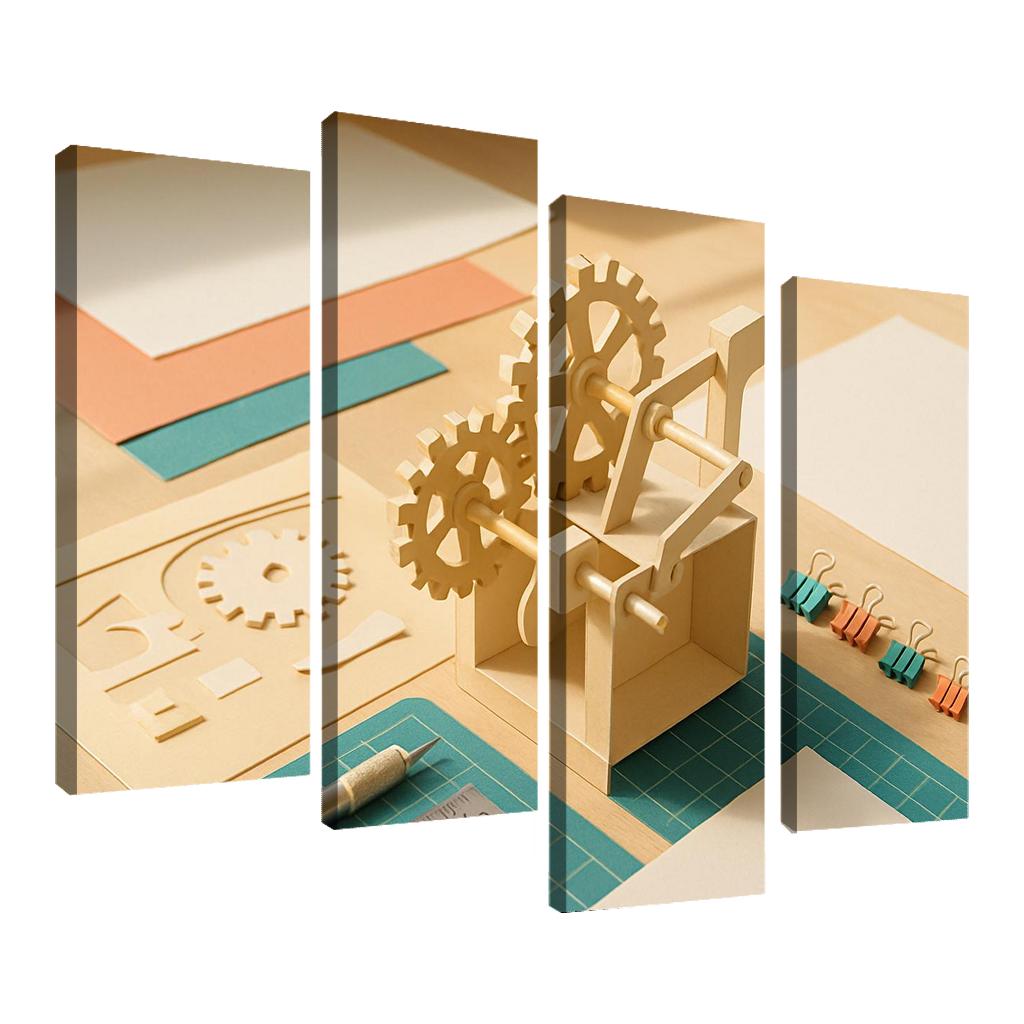 Kinetic Paper Engineering Build Moving Sculptures From Cardstock abstract paintings frame