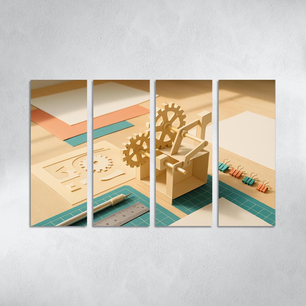 Kinetic Paper Engineering Build Moving Sculptures From Cardstock abstract paintings frame