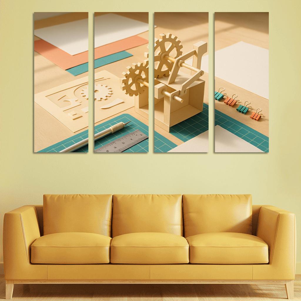 Kinetic Paper Engineering Build Moving Sculptures From Cardstock abstract paintings frame