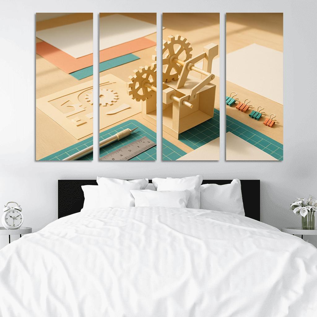 Kinetic Paper Engineering Build Moving Sculptures From Cardstock abstract paintings frame