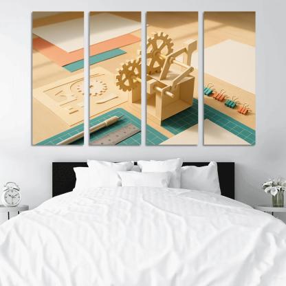 Kinetic Paper Engineering Build Moving Sculptures From Cardstock abstract paintings frame