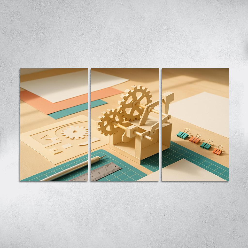 Kinetic Paper Engineering Build Moving Sculptures From Cardstock abstract paintings frame