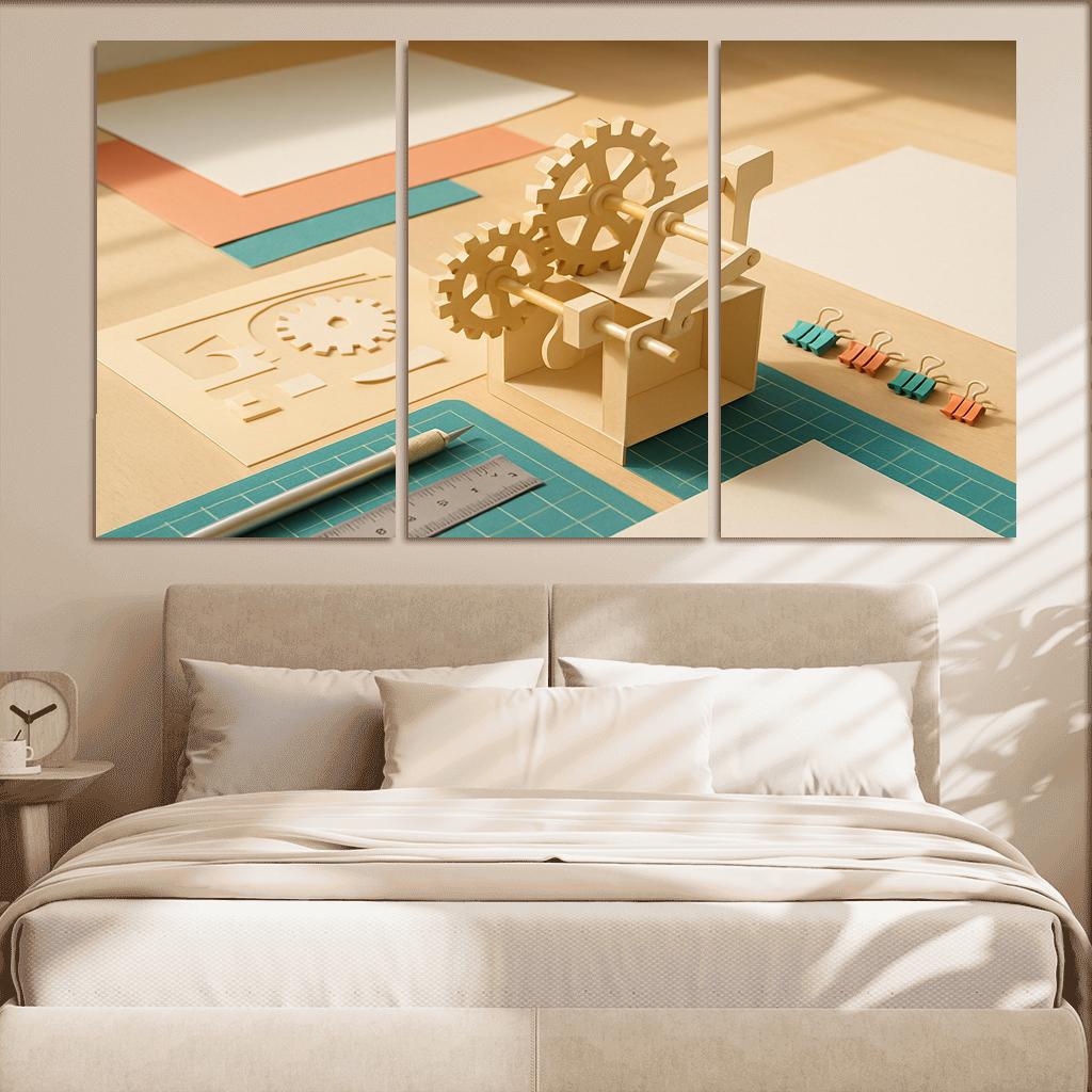 Kinetic Paper Engineering Build Moving Sculptures From Cardstock abstract paintings frame