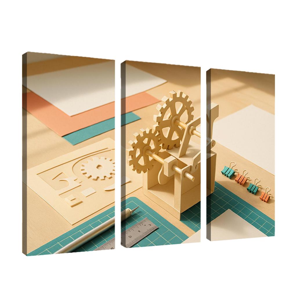 Kinetic Paper Engineering Build Moving Sculptures From Cardstock abstract paintings frame