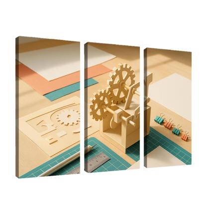 Kinetic Paper Engineering Build Moving Sculptures From Cardstock abstract paintings frame