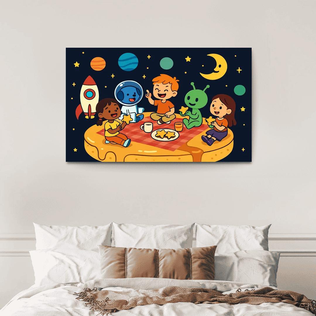 Solar System Picnic On Planet Pancake decor