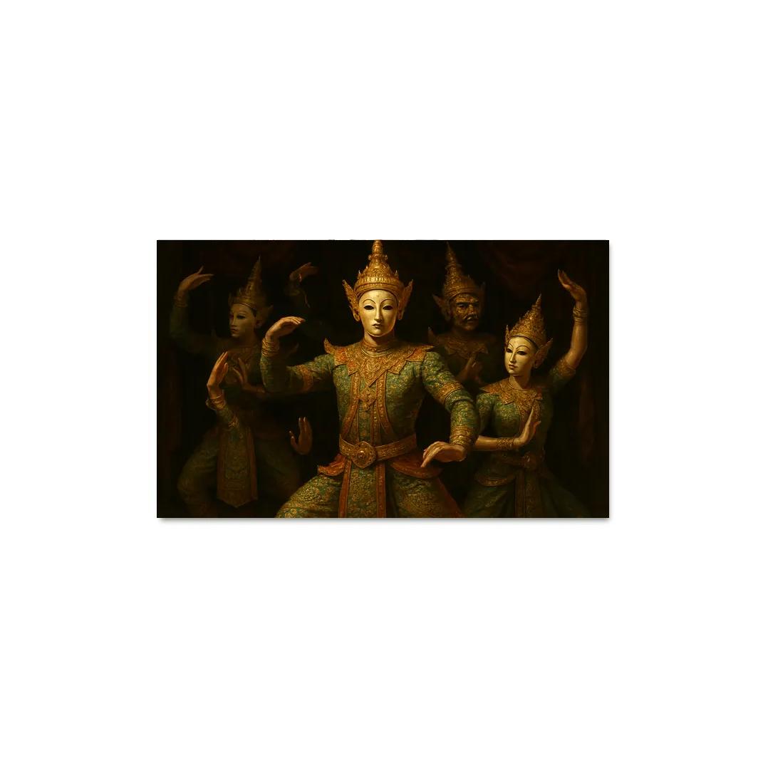 Khon Masked Epic Dance Drama Of Classical Thailand custom paintings frame