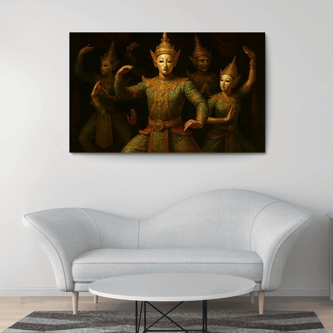 Khon Masked Epic Dance Drama Of Classical Thailand custom paintings frame