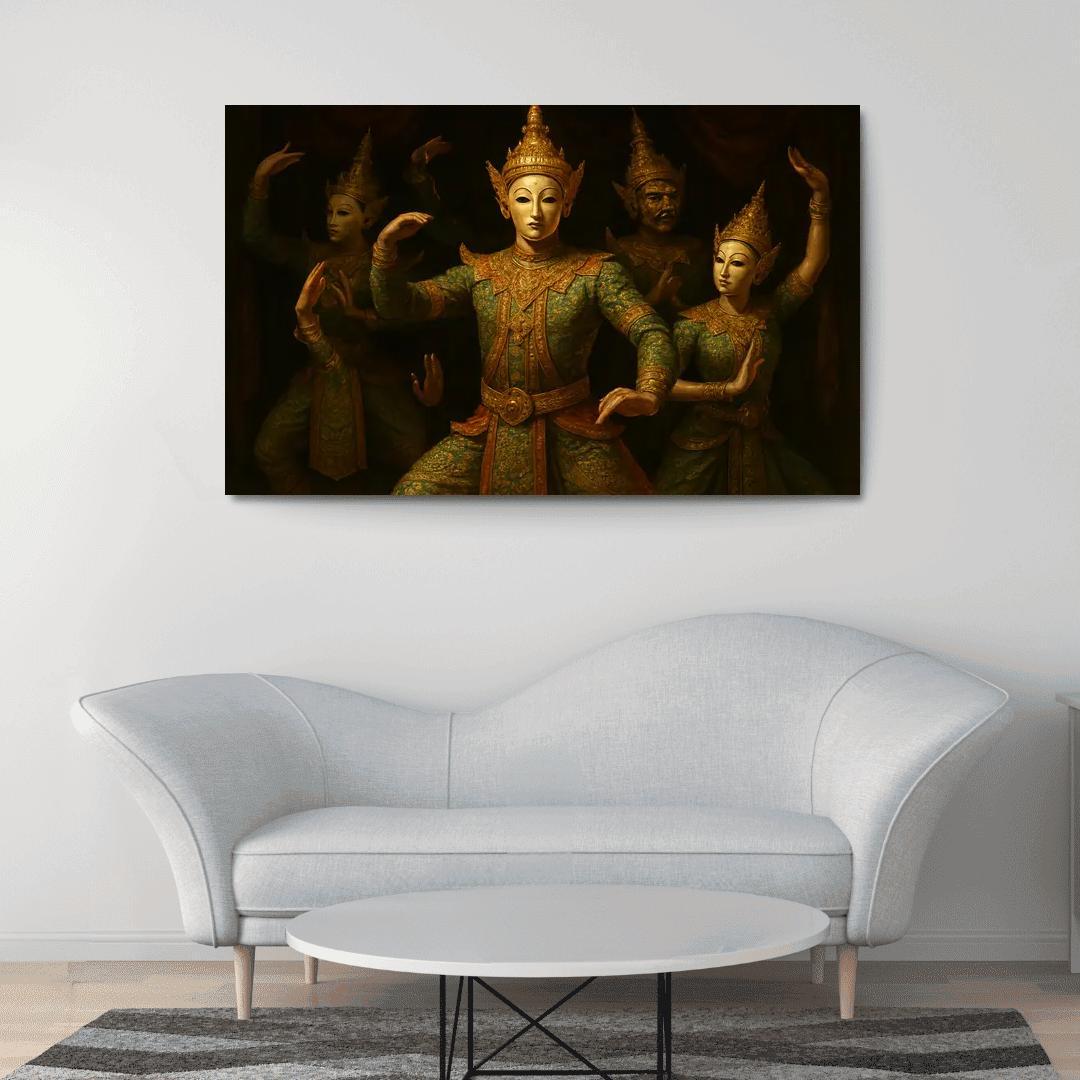 Khon Masked Epic Dance Drama Of Classical Thailand custom paintings frame