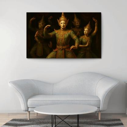 Khon Masked Epic Dance Drama Of Classical Thailand custom paintings frame