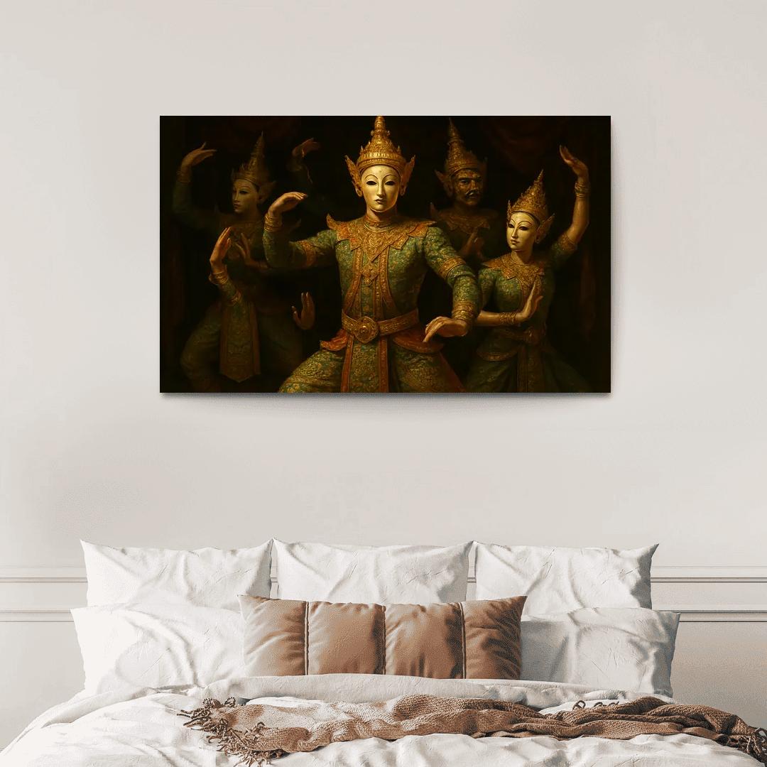 Khon Masked Epic Dance Drama Of Classical Thailand custom paintings frame