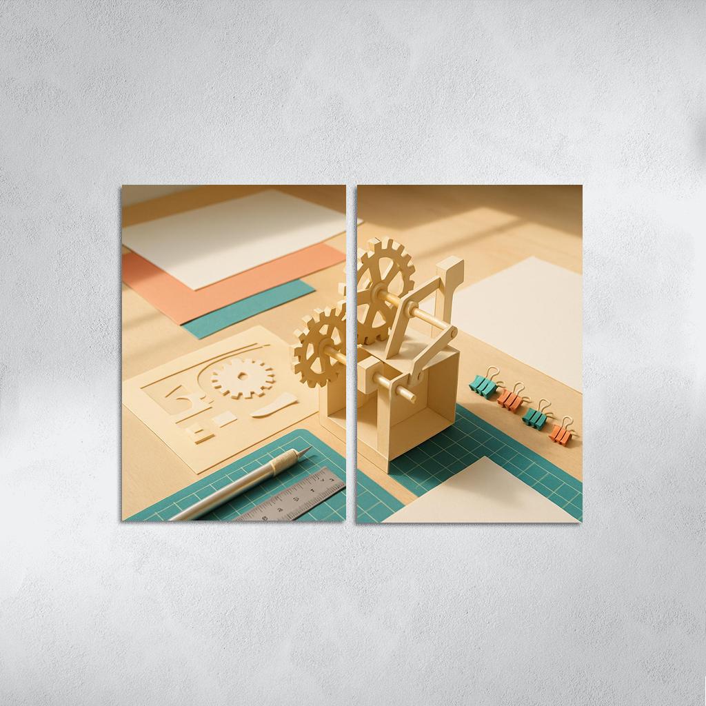 Kinetic Paper Engineering Build Moving Sculptures From Cardstock abstract paintings frame