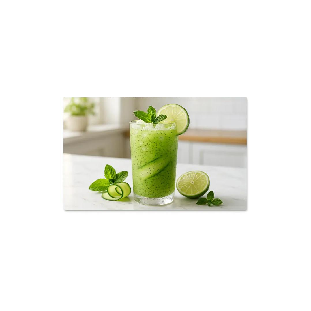 Cucumber Mint Limeade With Chia And Crushed Ice modern paintings frame