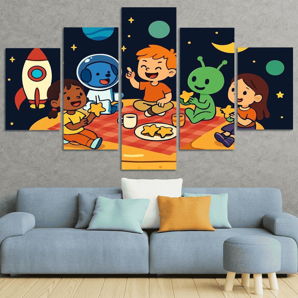 Solar System Picnic On Planet Pancake decor
