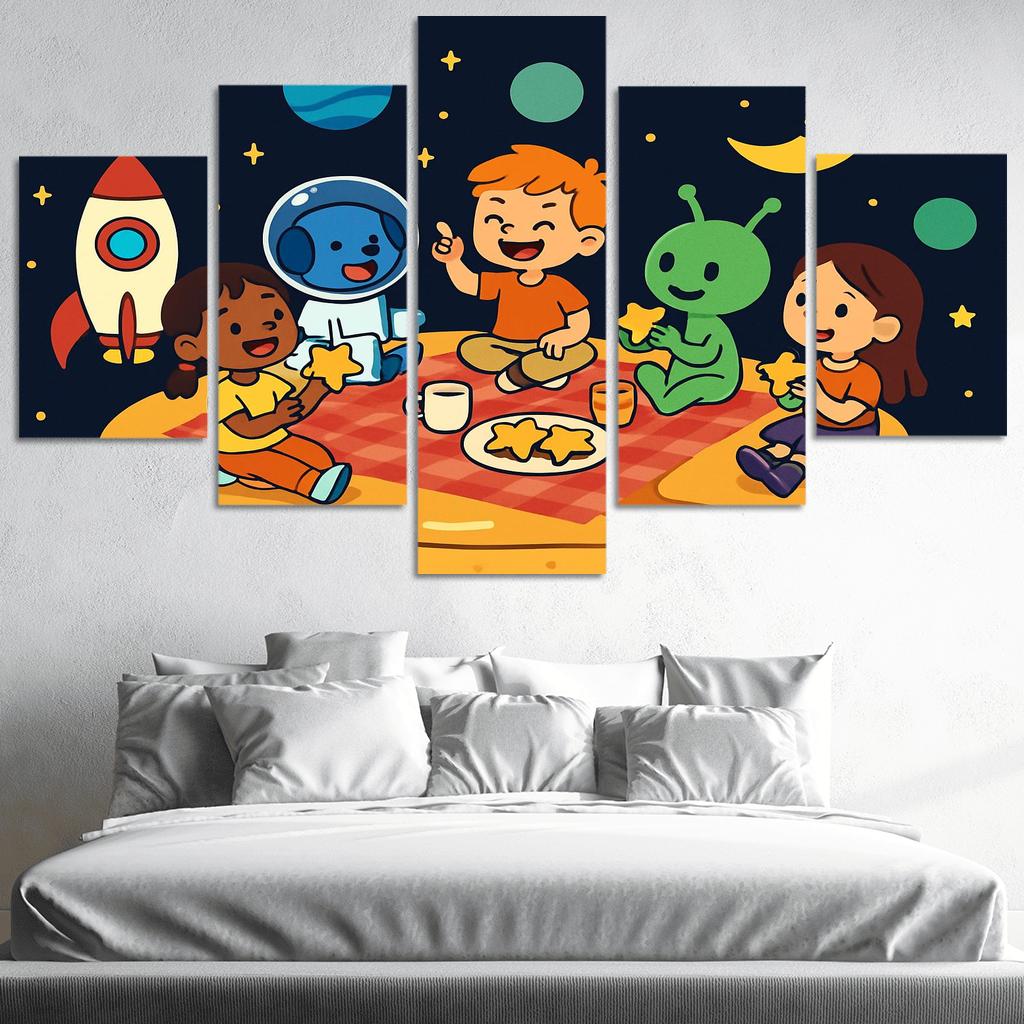 Solar System Picnic On Planet Pancake decor