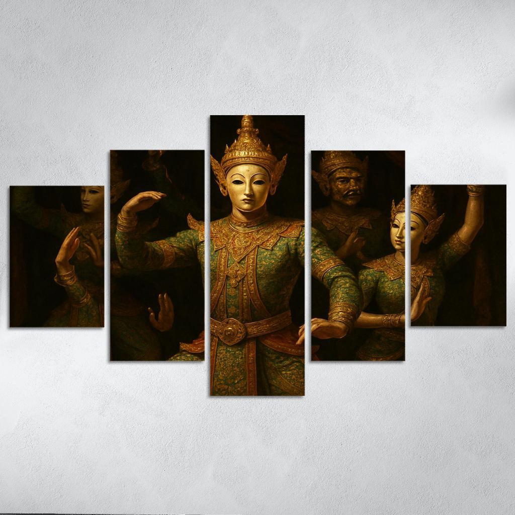 Khon Masked Epic Dance Drama Of Classical Thailand custom paintings frame