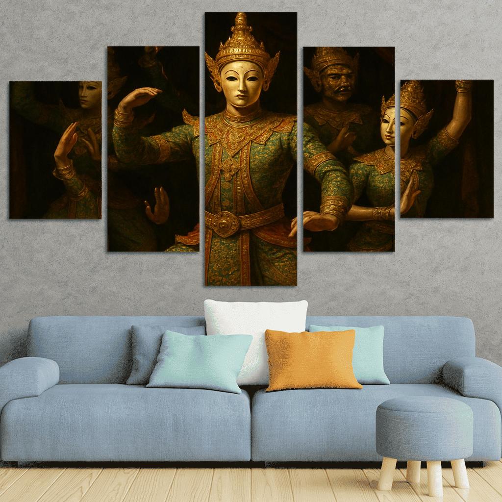 Khon Masked Epic Dance Drama Of Classical Thailand custom paintings frame