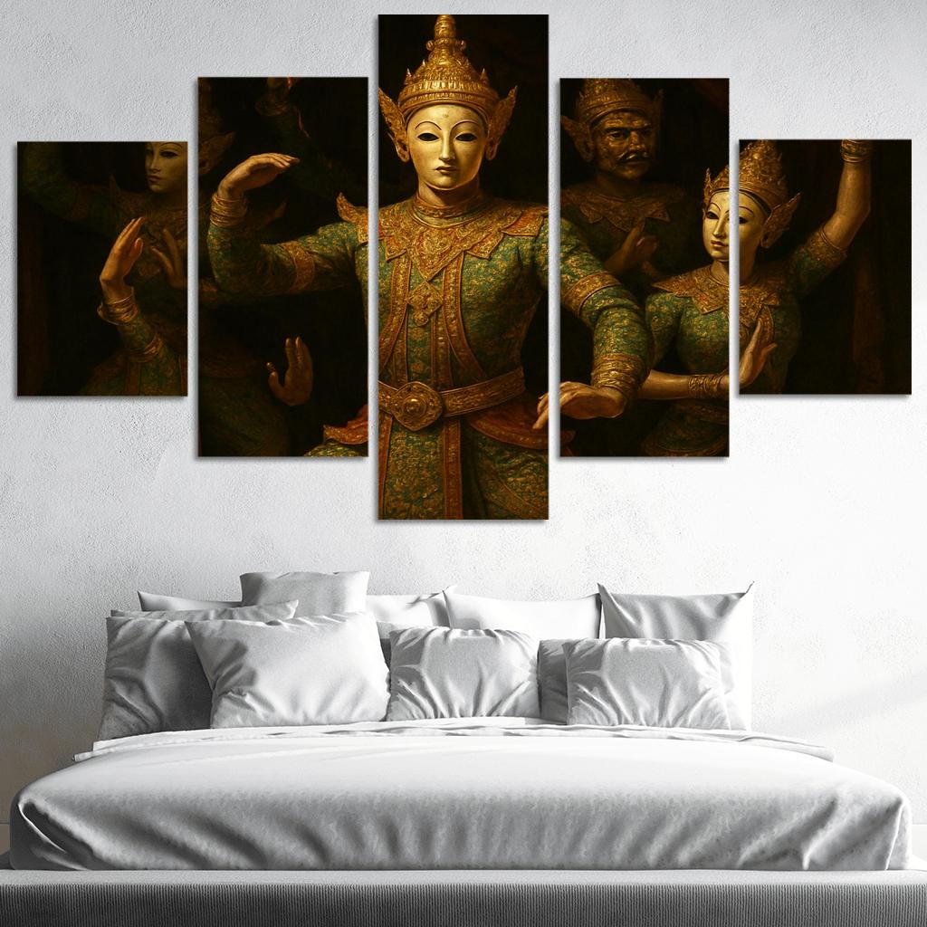 Khon Masked Epic Dance Drama Of Classical Thailand custom paintings frame