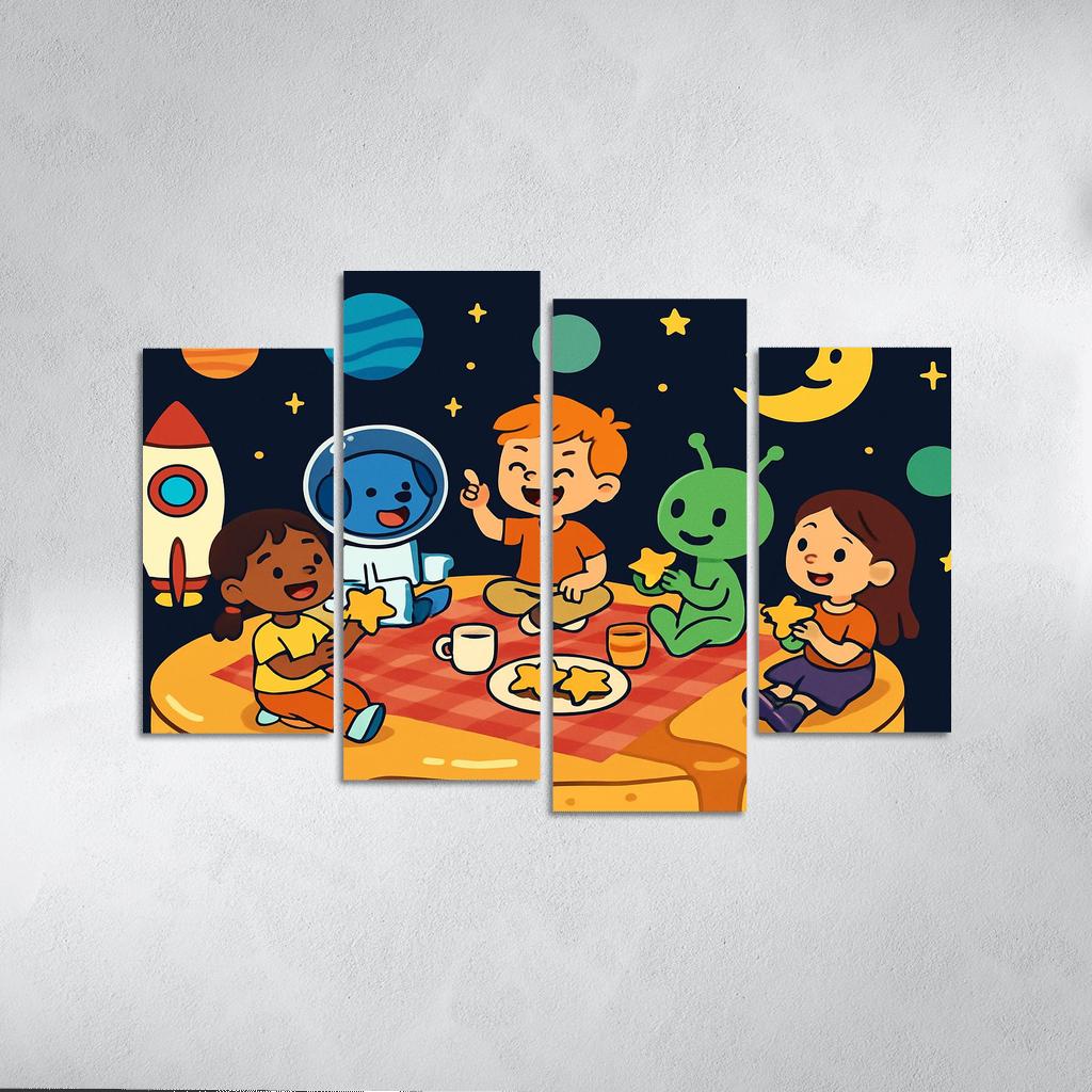 Solar System Picnic On Planet Pancake decor