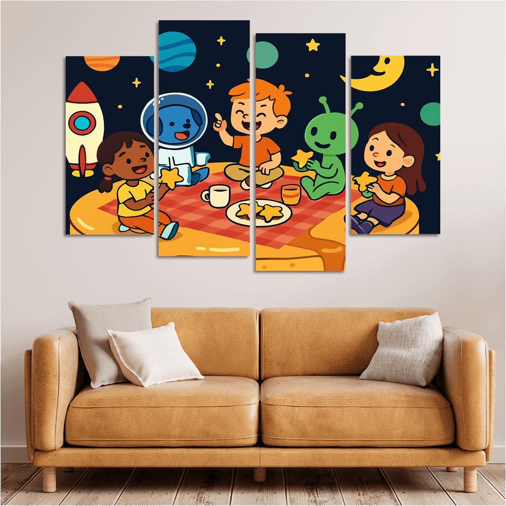 Solar System Picnic On Planet Pancake decor